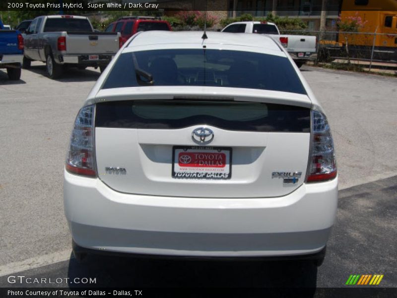 Super White / Dark Gray 2009 Toyota Prius Hybrid