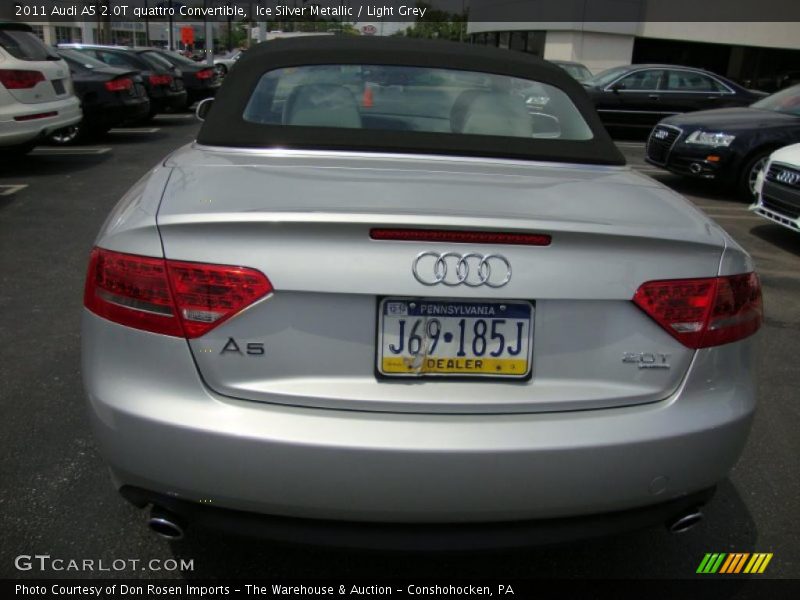 Ice Silver Metallic / Light Grey 2011 Audi A5 2.0T quattro Convertible