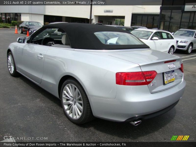 Ice Silver Metallic / Light Grey 2011 Audi A5 2.0T quattro Convertible