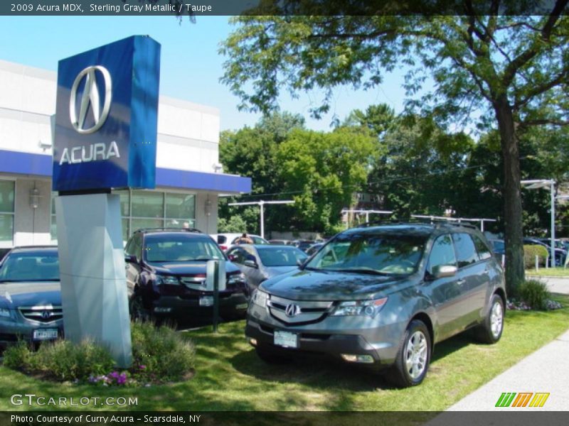 Sterling Gray Metallic / Taupe 2009 Acura MDX