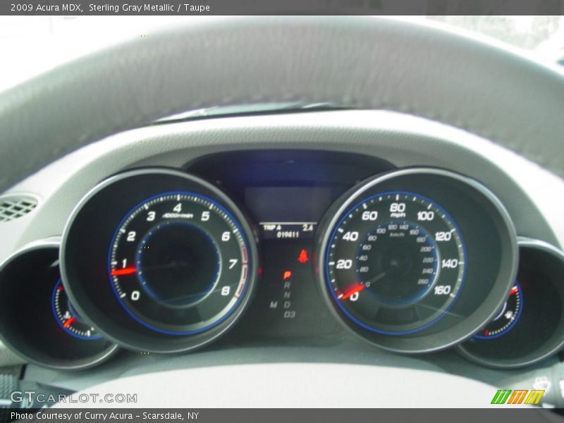 Sterling Gray Metallic / Taupe 2009 Acura MDX