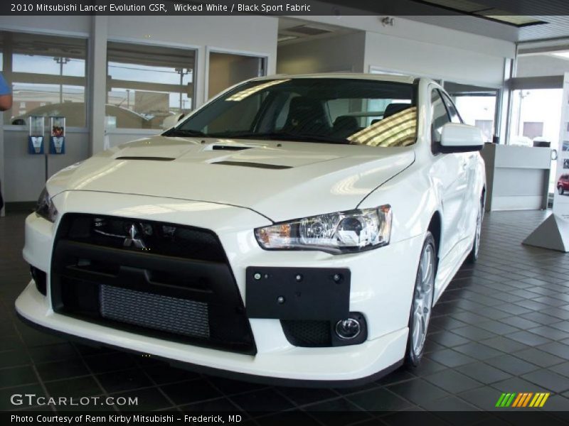 Wicked White / Black Sport Fabric 2010 Mitsubishi Lancer Evolution GSR