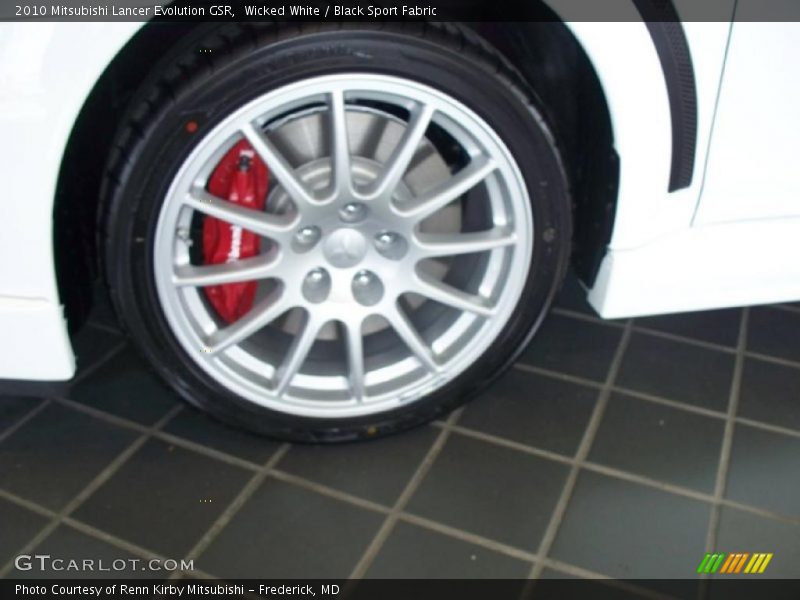 Wicked White / Black Sport Fabric 2010 Mitsubishi Lancer Evolution GSR