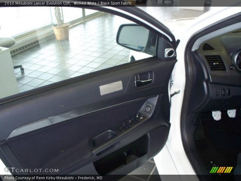 Wicked White / Black Sport Fabric 2010 Mitsubishi Lancer Evolution GSR
