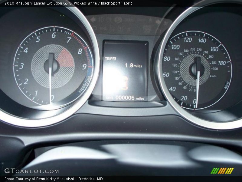 Wicked White / Black Sport Fabric 2010 Mitsubishi Lancer Evolution GSR