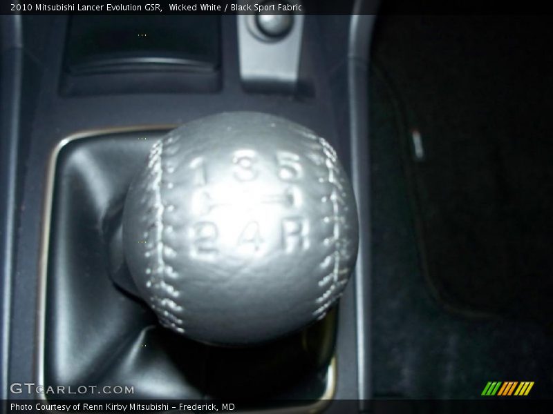 Wicked White / Black Sport Fabric 2010 Mitsubishi Lancer Evolution GSR