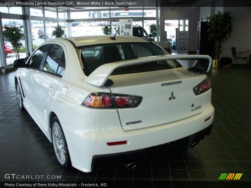 Wicked White / Black Sport Fabric 2010 Mitsubishi Lancer Evolution GSR