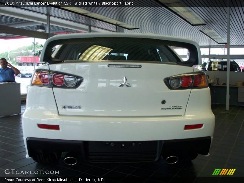 Wicked White / Black Sport Fabric 2010 Mitsubishi Lancer Evolution GSR