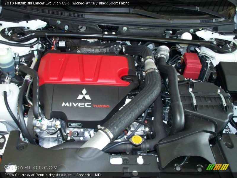 Wicked White / Black Sport Fabric 2010 Mitsubishi Lancer Evolution GSR