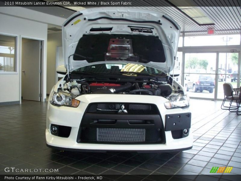Wicked White / Black Sport Fabric 2010 Mitsubishi Lancer Evolution GSR