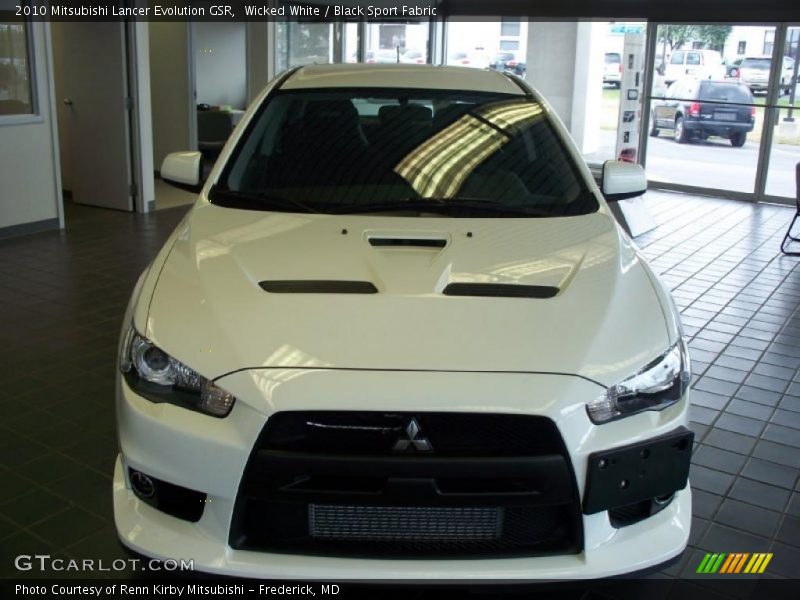 Wicked White / Black Sport Fabric 2010 Mitsubishi Lancer Evolution GSR