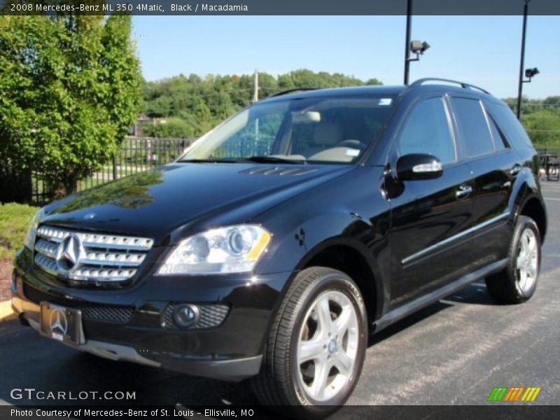 Black / Macadamia 2008 Mercedes-Benz ML 350 4Matic