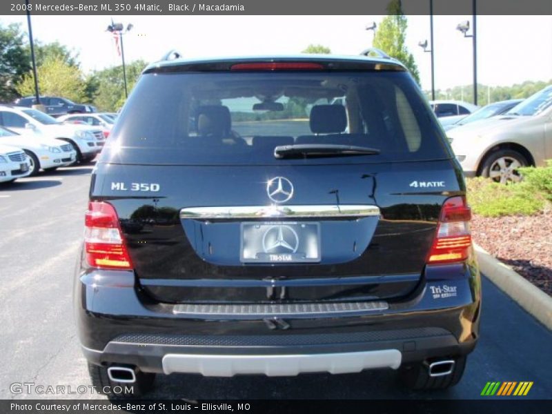 Black / Macadamia 2008 Mercedes-Benz ML 350 4Matic