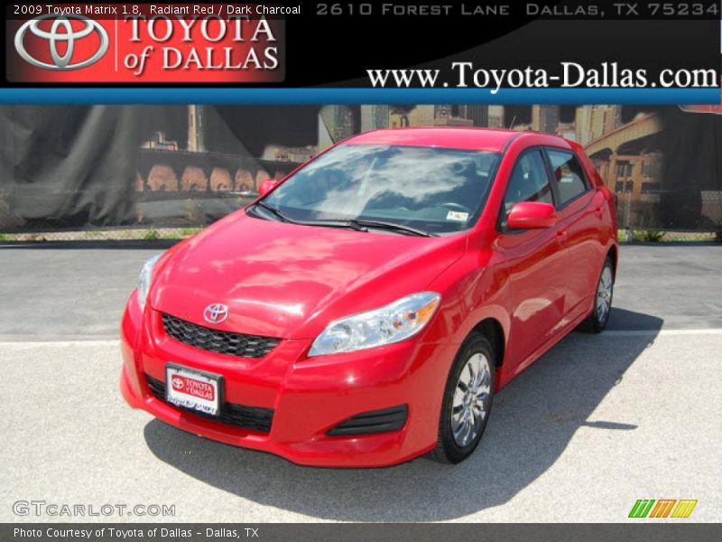 Radiant Red / Dark Charcoal 2009 Toyota Matrix 1.8