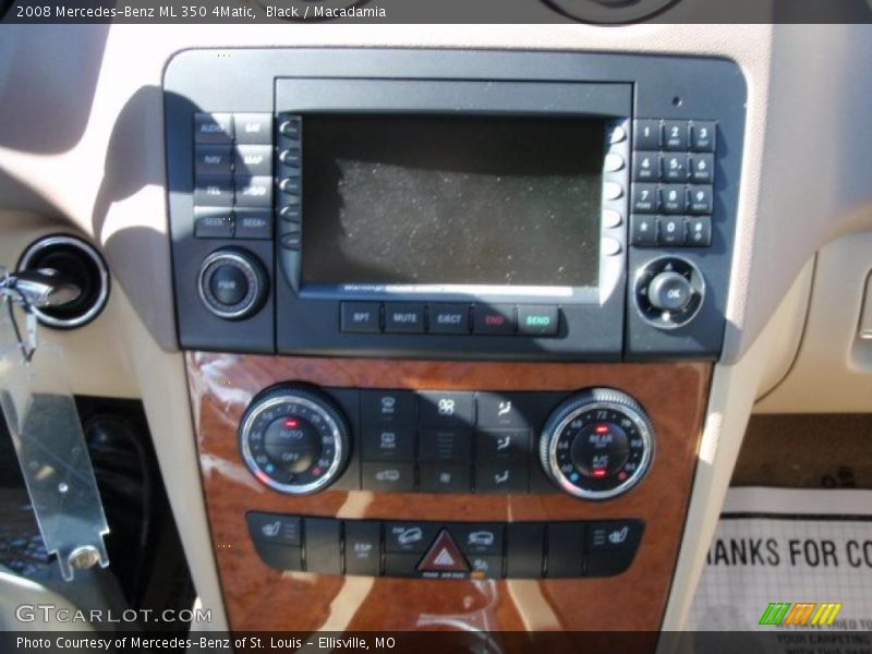 Black / Macadamia 2008 Mercedes-Benz ML 350 4Matic