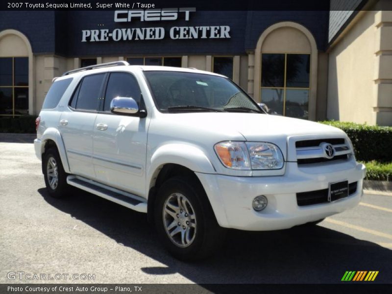 Super White / Taupe 2007 Toyota Sequoia Limited