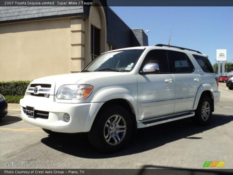 Super White / Taupe 2007 Toyota Sequoia Limited