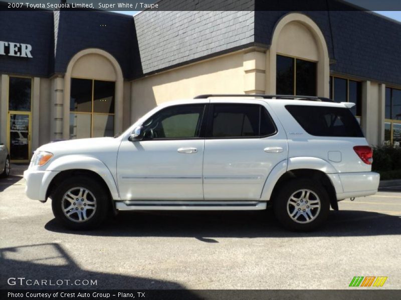 Super White / Taupe 2007 Toyota Sequoia Limited