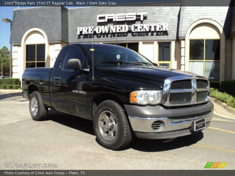 Black / Dark Slate Gray 2002 Dodge Ram 1500 ST Regular Cab