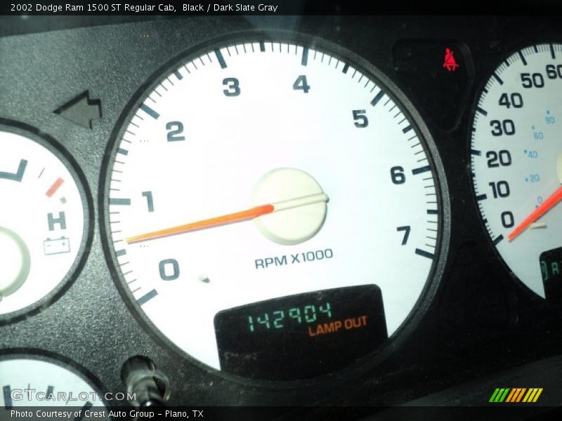 Black / Dark Slate Gray 2002 Dodge Ram 1500 ST Regular Cab