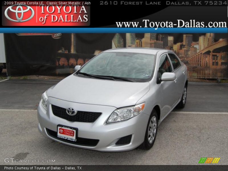 Classic Silver Metallic / Ash 2009 Toyota Corolla LE