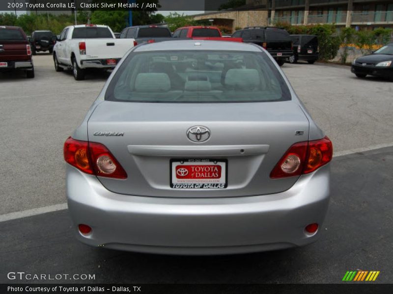 Classic Silver Metallic / Ash 2009 Toyota Corolla LE