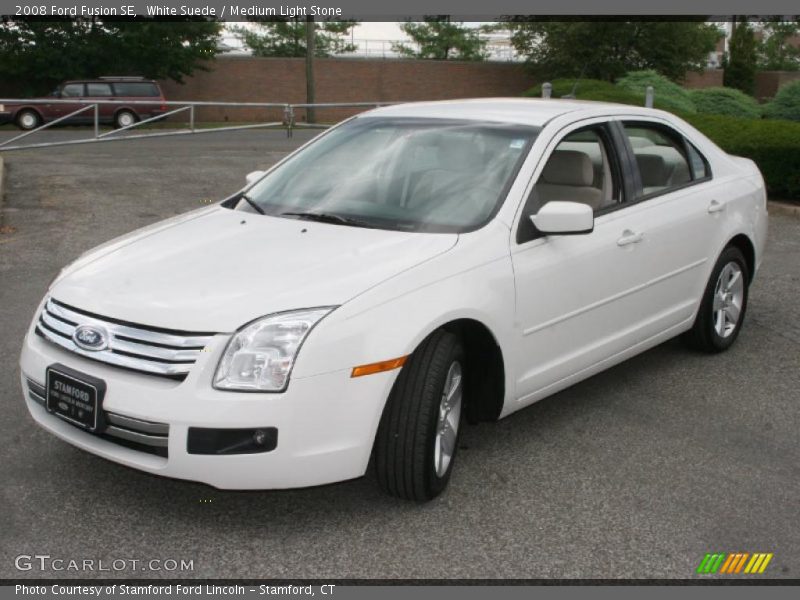 White Suede / Medium Light Stone 2008 Ford Fusion SE