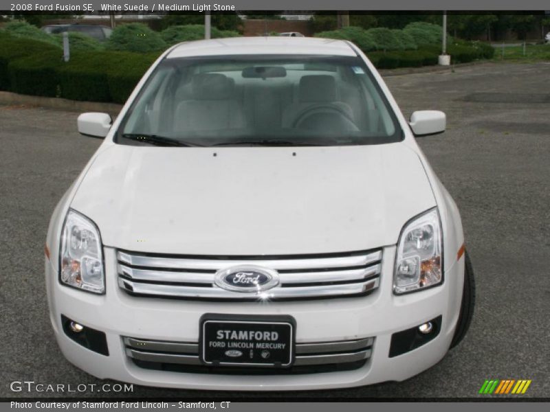 White Suede / Medium Light Stone 2008 Ford Fusion SE