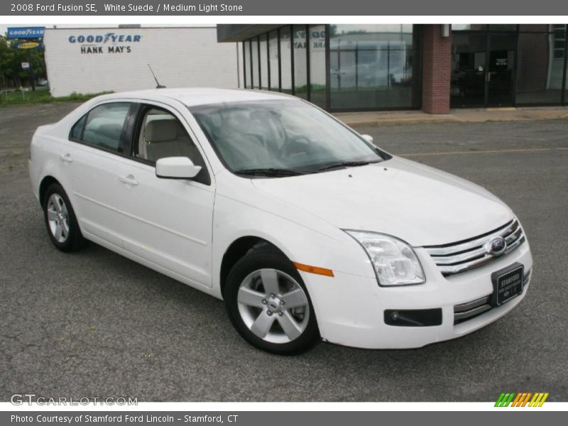 White Suede / Medium Light Stone 2008 Ford Fusion SE