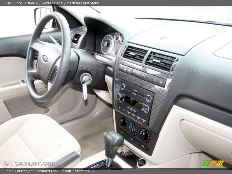 White Suede / Medium Light Stone 2008 Ford Fusion SE
