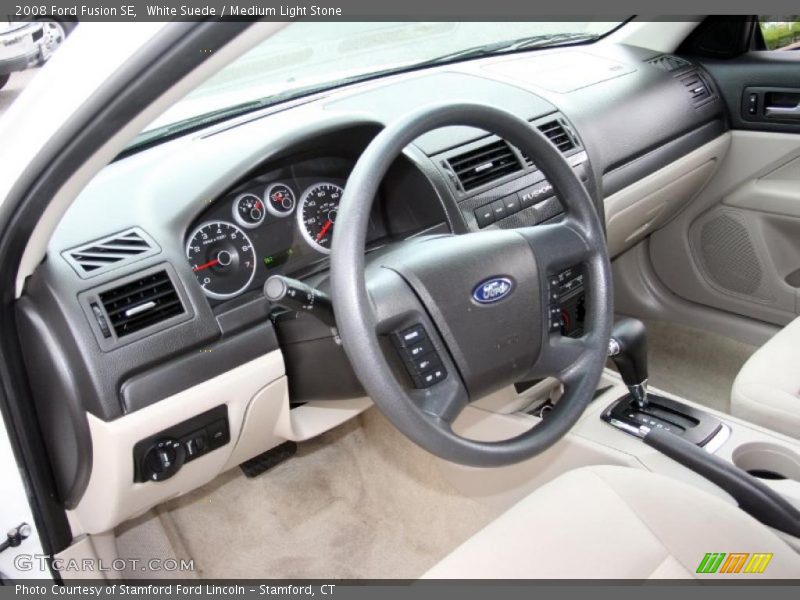 White Suede / Medium Light Stone 2008 Ford Fusion SE