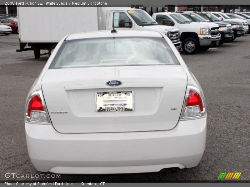 White Suede / Medium Light Stone 2008 Ford Fusion SE