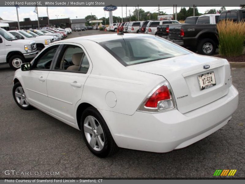 White Suede / Medium Light Stone 2008 Ford Fusion SE