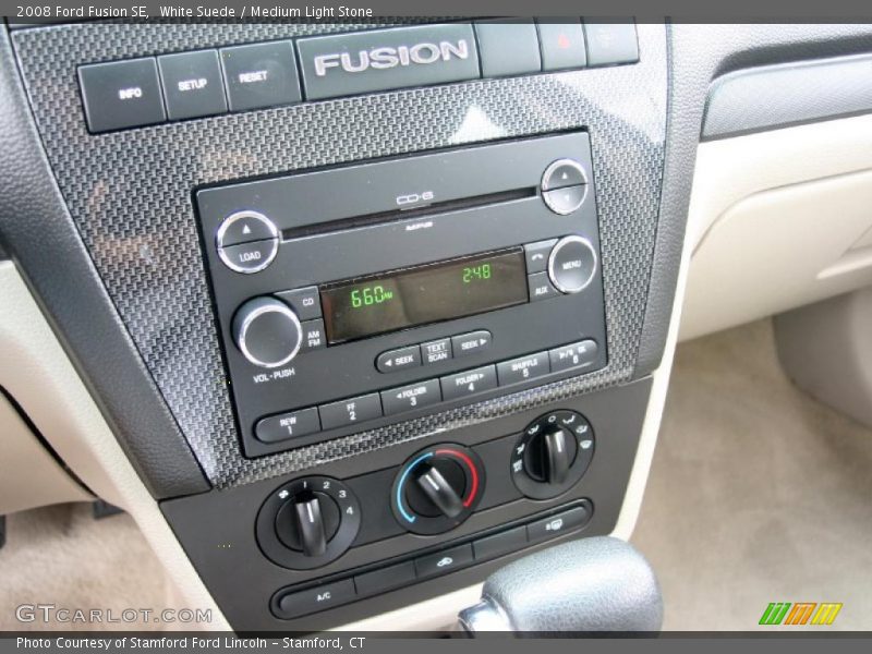 White Suede / Medium Light Stone 2008 Ford Fusion SE