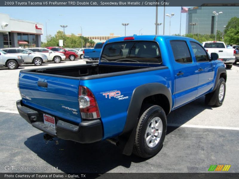 Speedway Blue Metallic / Graphite Gray 2009 Toyota Tacoma V6 PreRunner TRD Double Cab