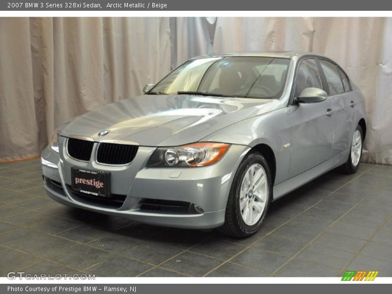 Arctic Metallic / Beige 2007 BMW 3 Series 328xi Sedan
