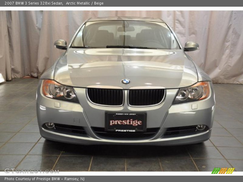 Arctic Metallic / Beige 2007 BMW 3 Series 328xi Sedan