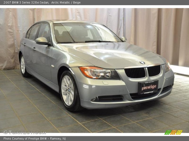 Arctic Metallic / Beige 2007 BMW 3 Series 328xi Sedan