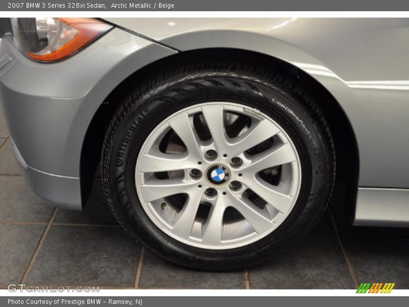 Arctic Metallic / Beige 2007 BMW 3 Series 328xi Sedan