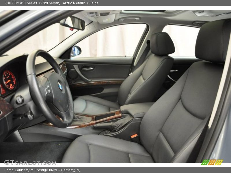 Arctic Metallic / Beige 2007 BMW 3 Series 328xi Sedan