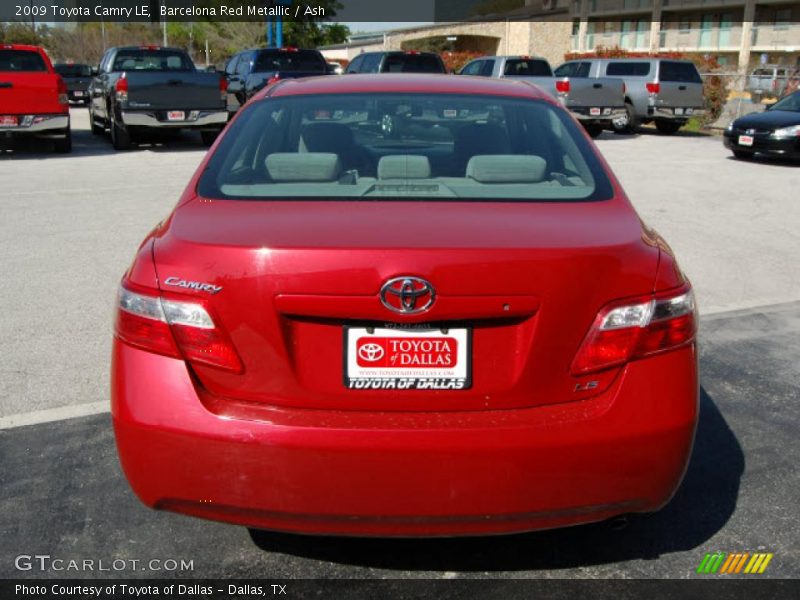 Barcelona Red Metallic / Ash 2009 Toyota Camry LE