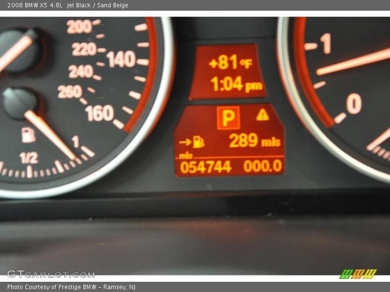 Jet Black / Sand Beige 2008 BMW X5 4.8i