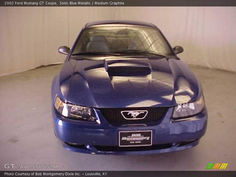 Sonic Blue Metallic / Medium Graphite 2002 Ford Mustang GT Coupe