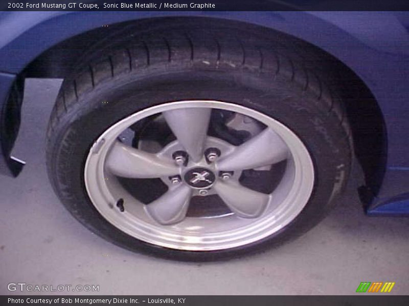 Sonic Blue Metallic / Medium Graphite 2002 Ford Mustang GT Coupe