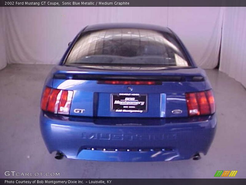 Sonic Blue Metallic / Medium Graphite 2002 Ford Mustang GT Coupe