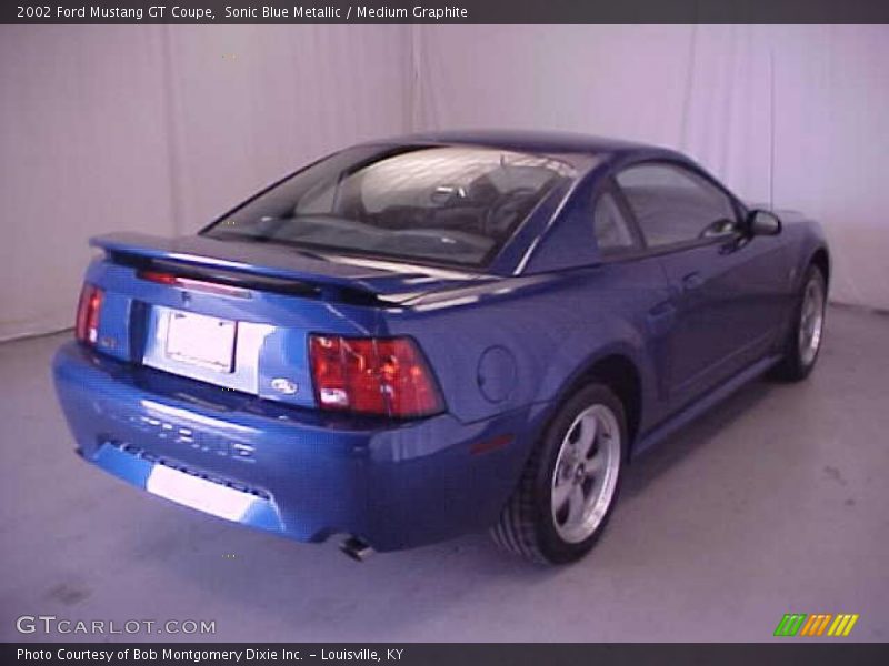Sonic Blue Metallic / Medium Graphite 2002 Ford Mustang GT Coupe