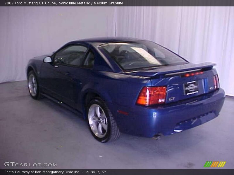 Sonic Blue Metallic / Medium Graphite 2002 Ford Mustang GT Coupe