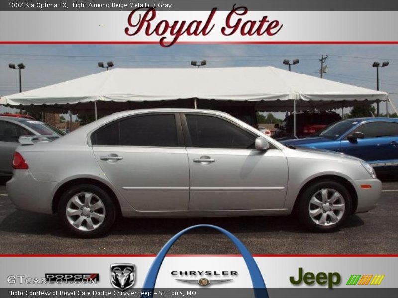 Light Almond Beige Metallic / Gray 2007 Kia Optima EX