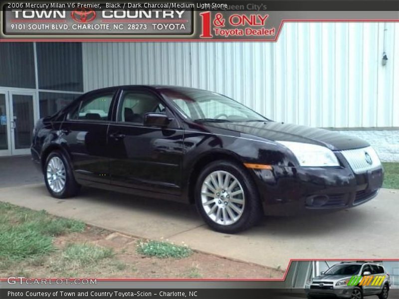 Black / Dark Charcoal/Medium Light Stone 2006 Mercury Milan V6 Premier