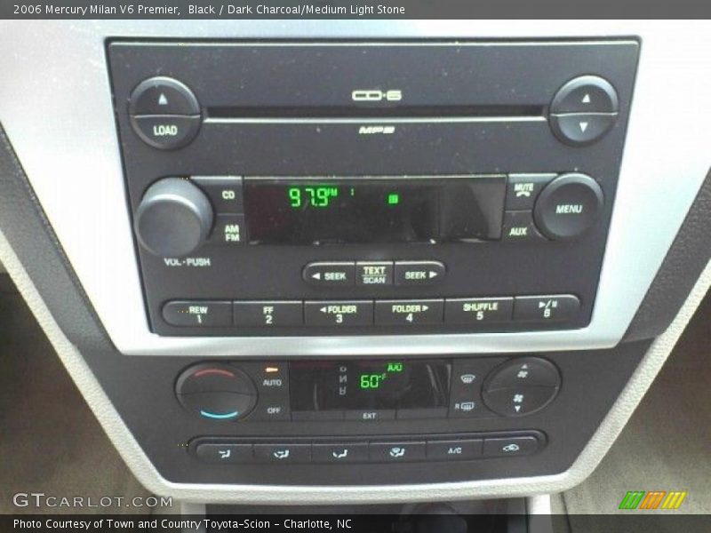 Black / Dark Charcoal/Medium Light Stone 2006 Mercury Milan V6 Premier